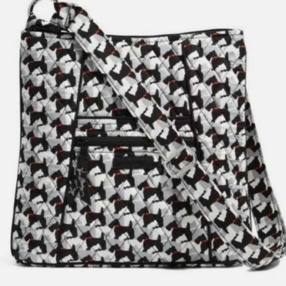 Vera Bradley SIGNATURE PRINT Classic Hipster SCOTTIE DOGS Crossbody Bag